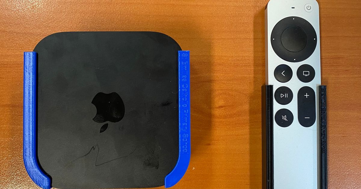 Apple TV 4K / Remote Wall Mount by Butcher9_9 Download free STL model