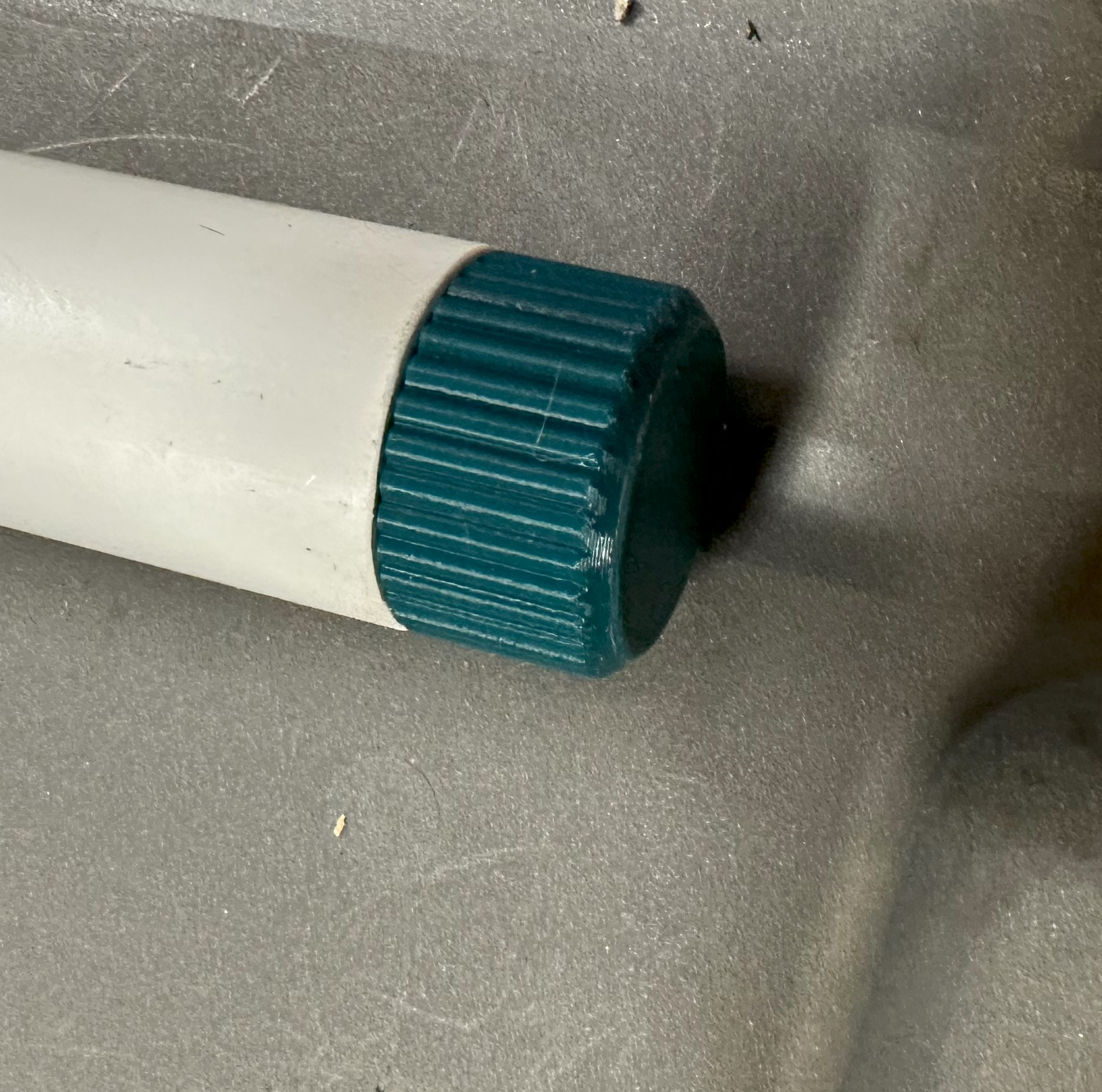 storage tube cap (1" PVC pipe)