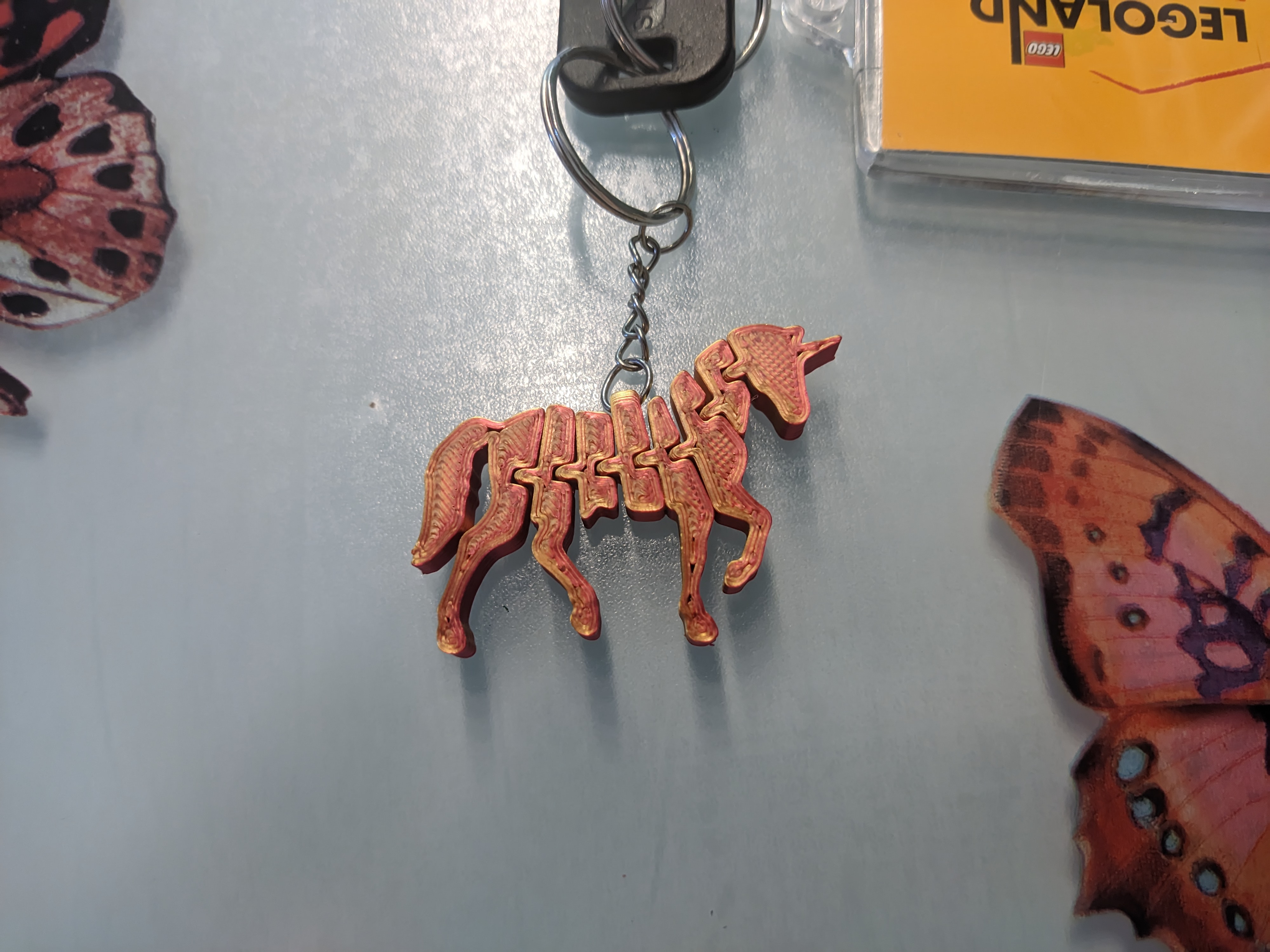 Flexi Unicorn keychain