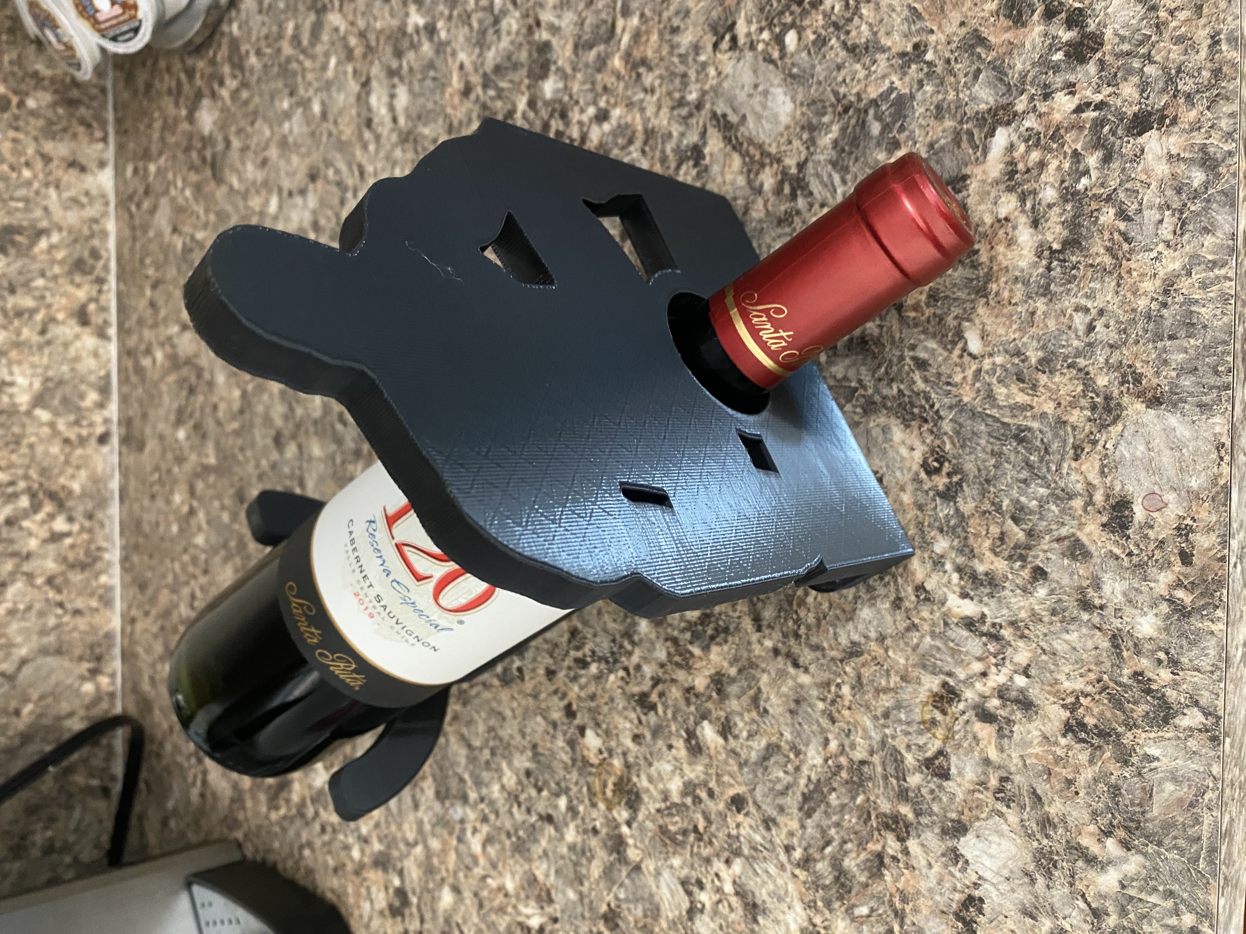 Barry wood wine bottle holder remix