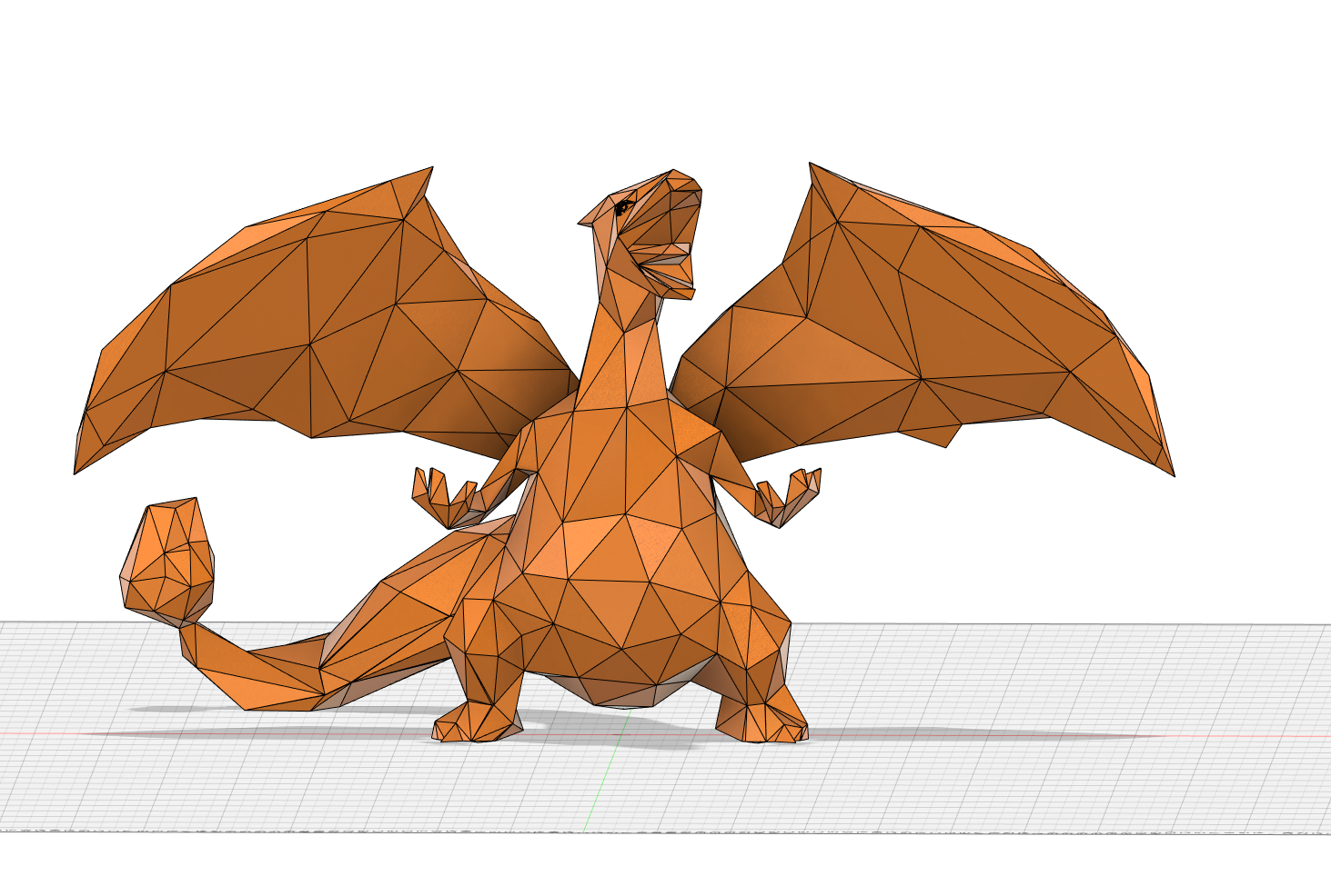 Miniatura 2 do modelo 3D Low Poly Charizard