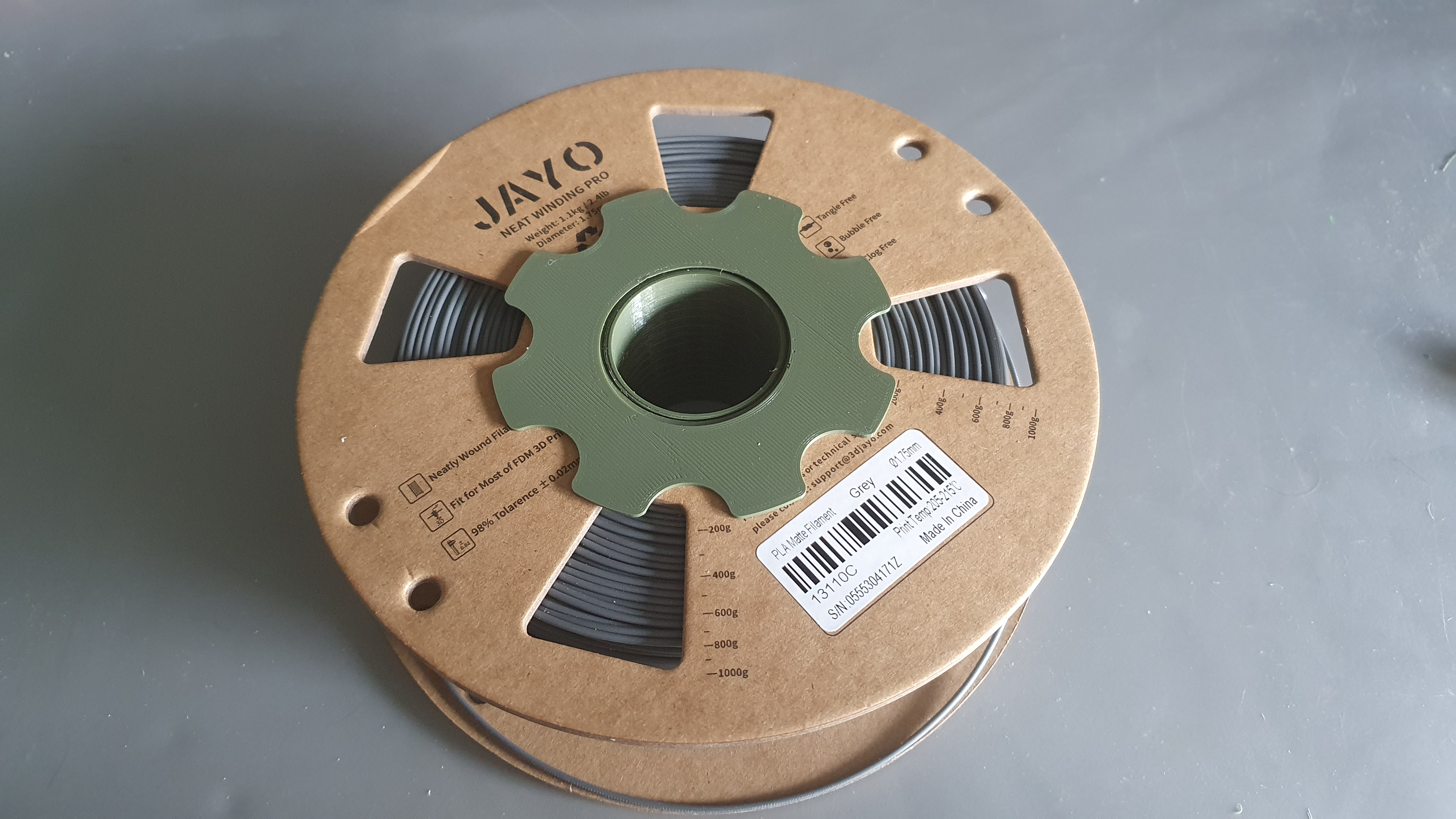 Cardboardspool adapter for better rolling (Jayo/eSun)