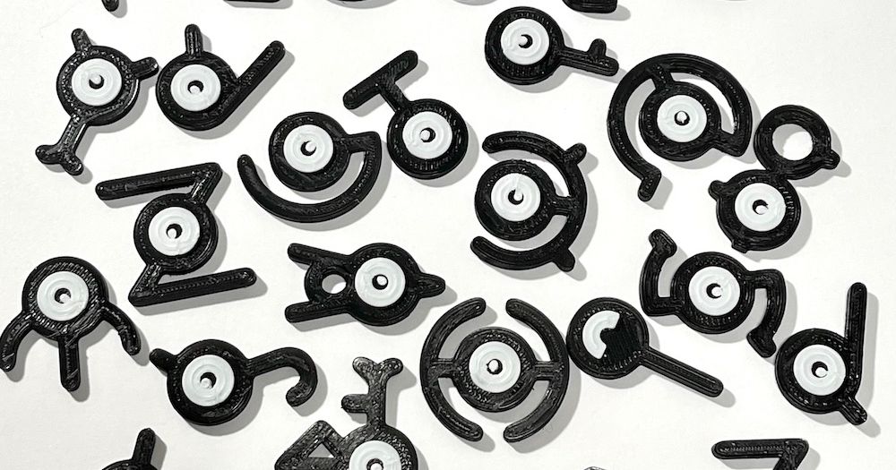 Pokemon Unown #201 Magnets by justin thursday, Download free STL model