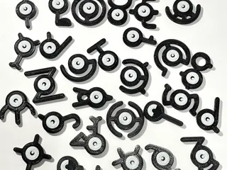 Free 3D file Pokemon Unown #201 Magnets 🐉・Design to download and 3D  print・Cults