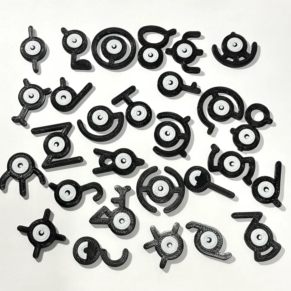 Pokemon Unown #201 Magnets by justin thursday, Download free STL model