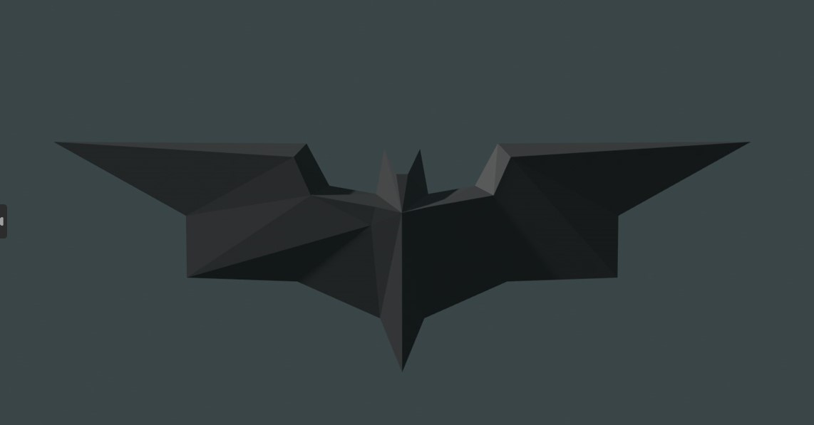 batlogo wall decoration (low poly)