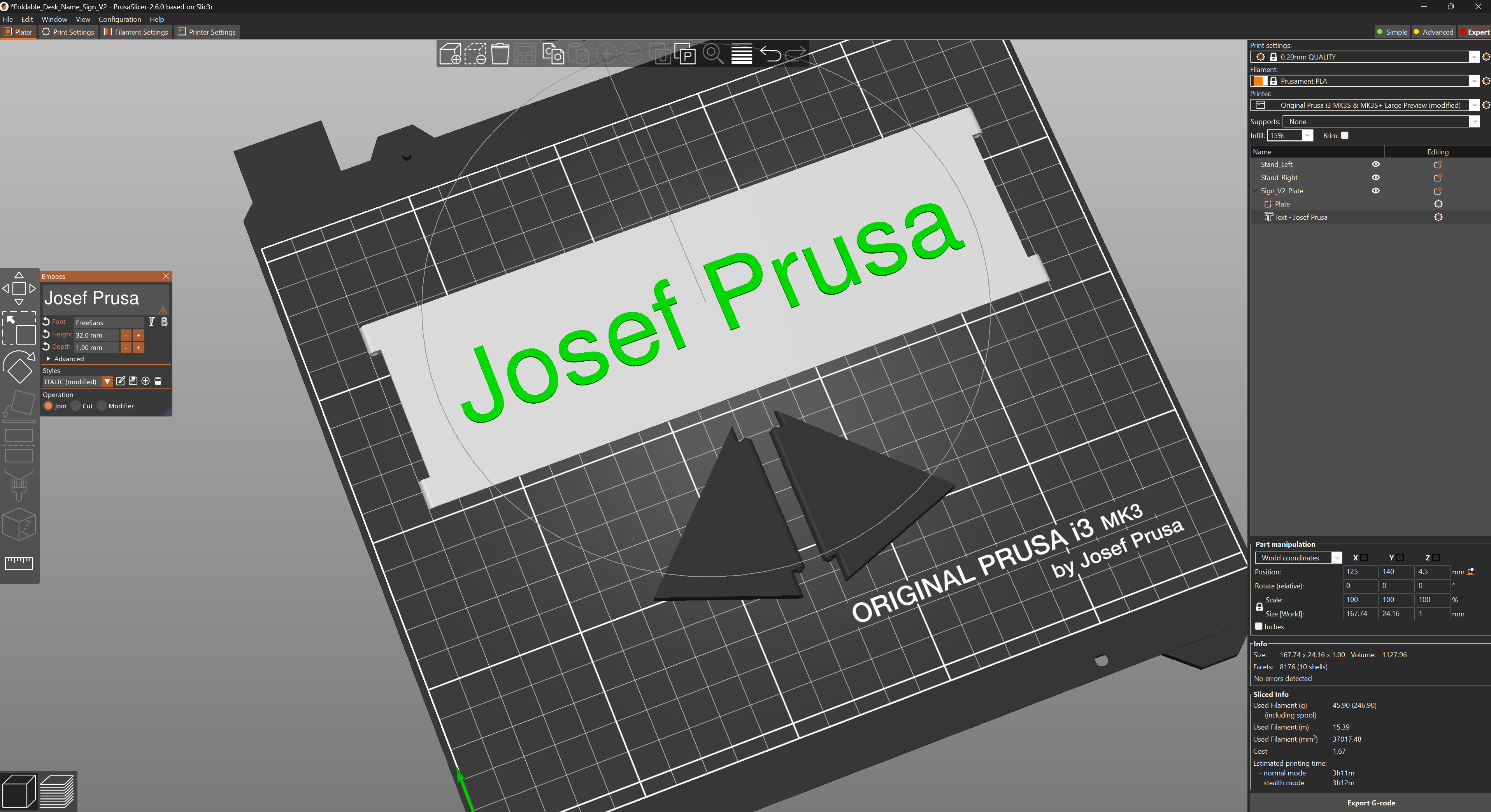 Foldable Desk Name Sign