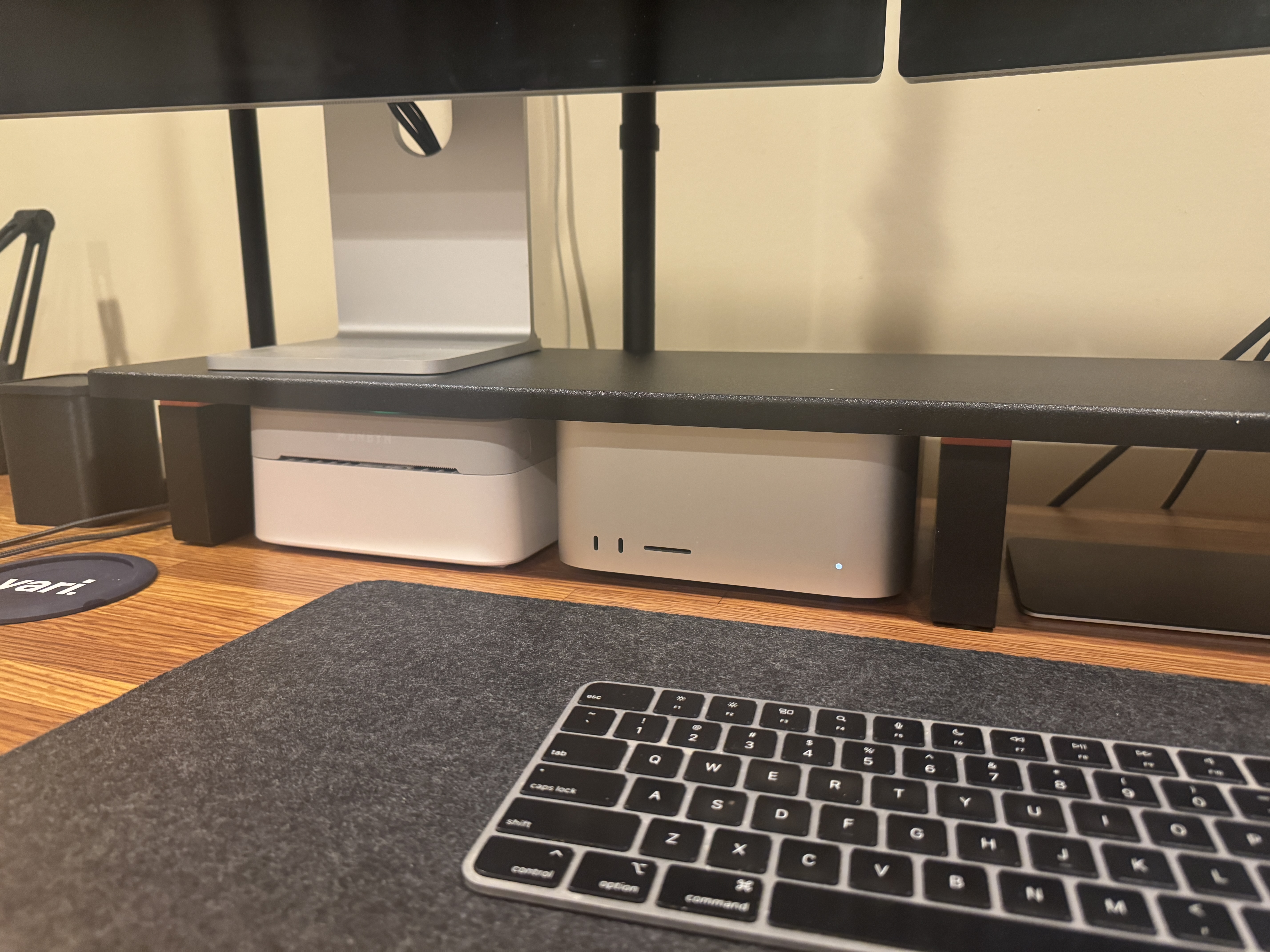Vari Standing Desk Monitor Riser Riser for Mac Studio.
