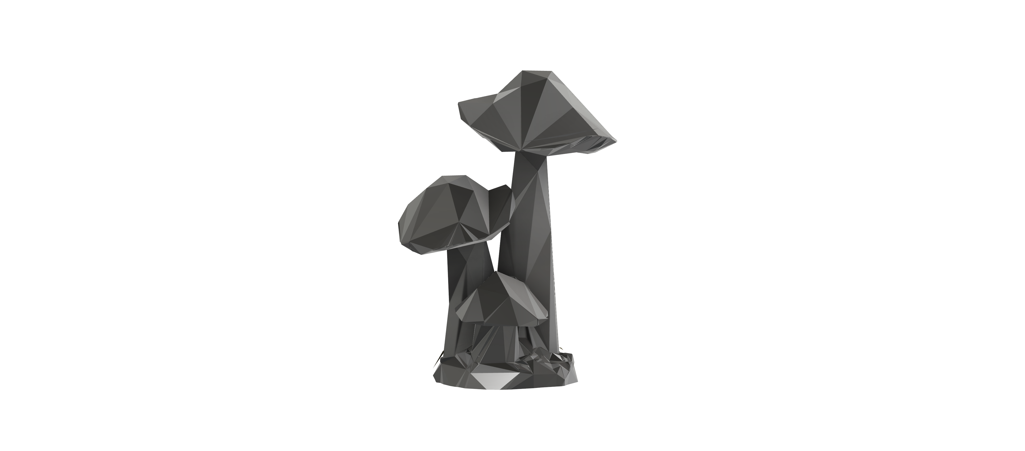 Low poly mushrooms