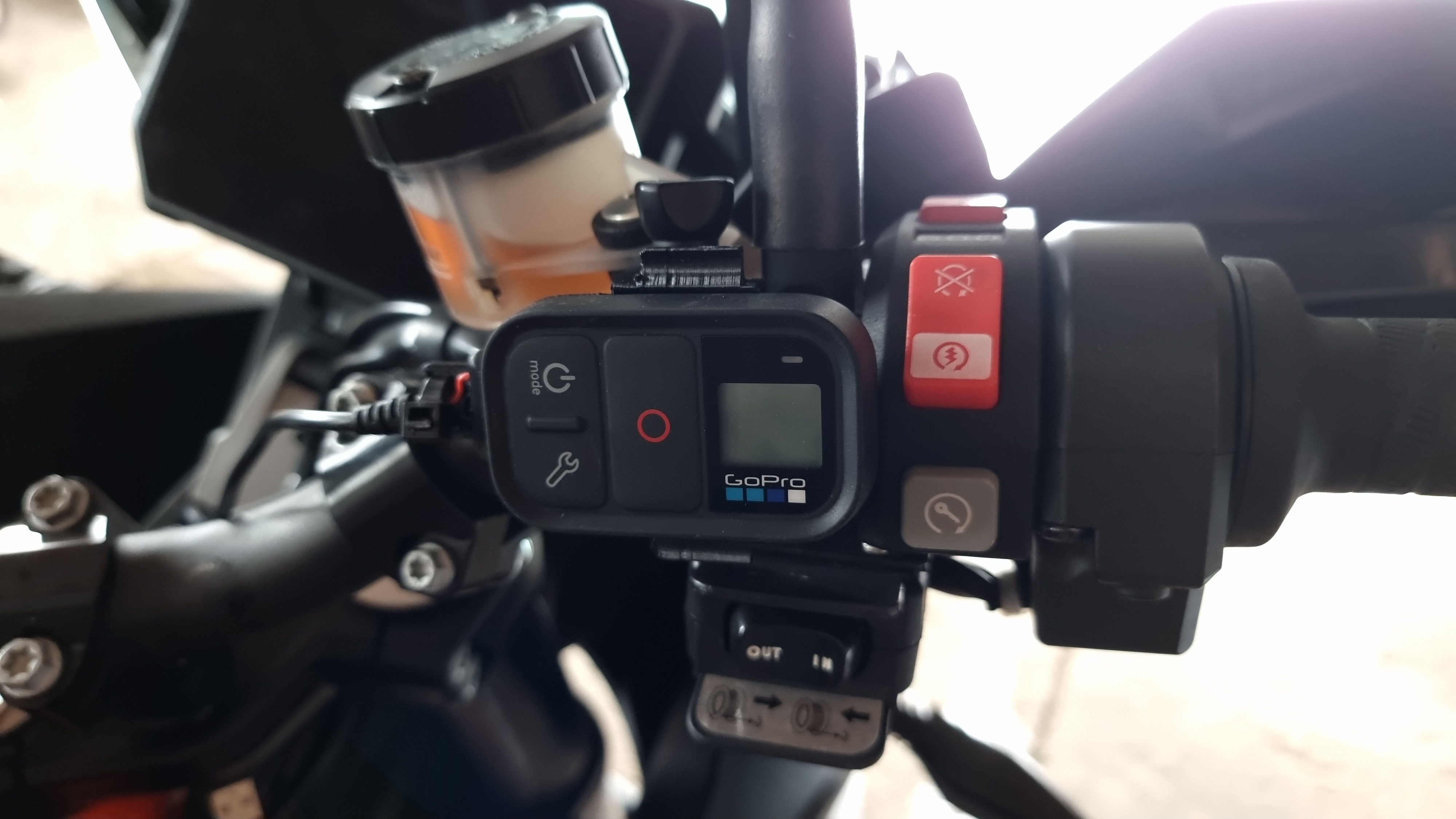 GoPro remote handlebar clip mount