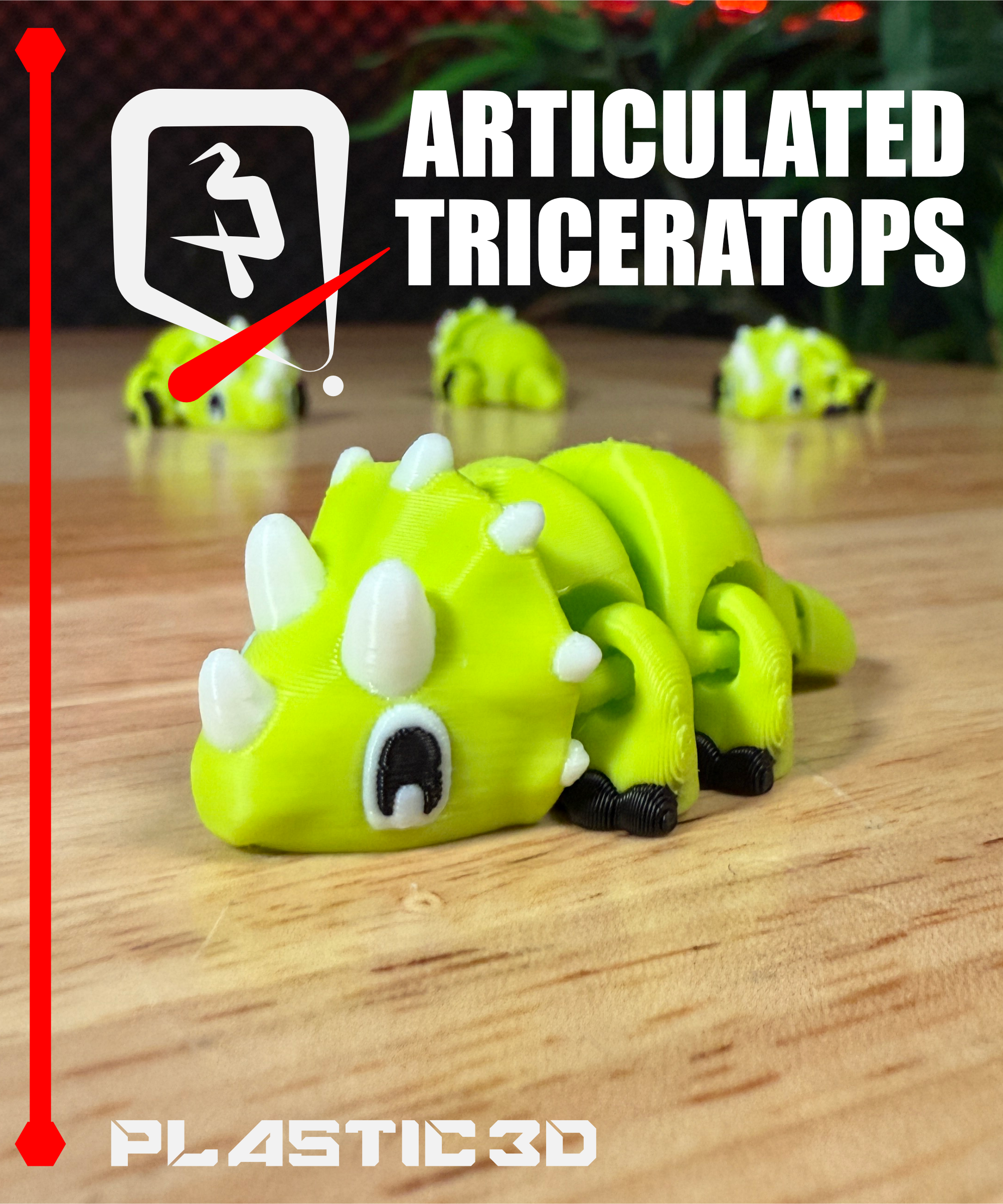 Articulated Triceratops — The Mighty Three-Horned Wobbler
