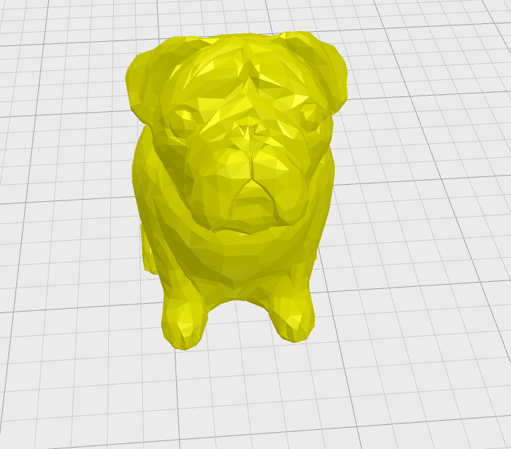 Low poly Josef Prusa's pug Buddy