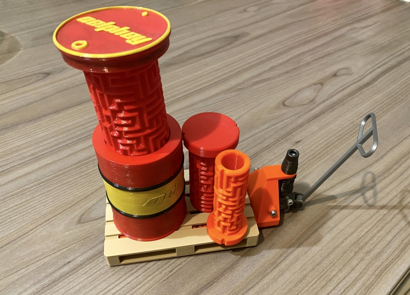 Ölfass als Labyrinth/Puzzle | Oil barrel as a maze / puzzle