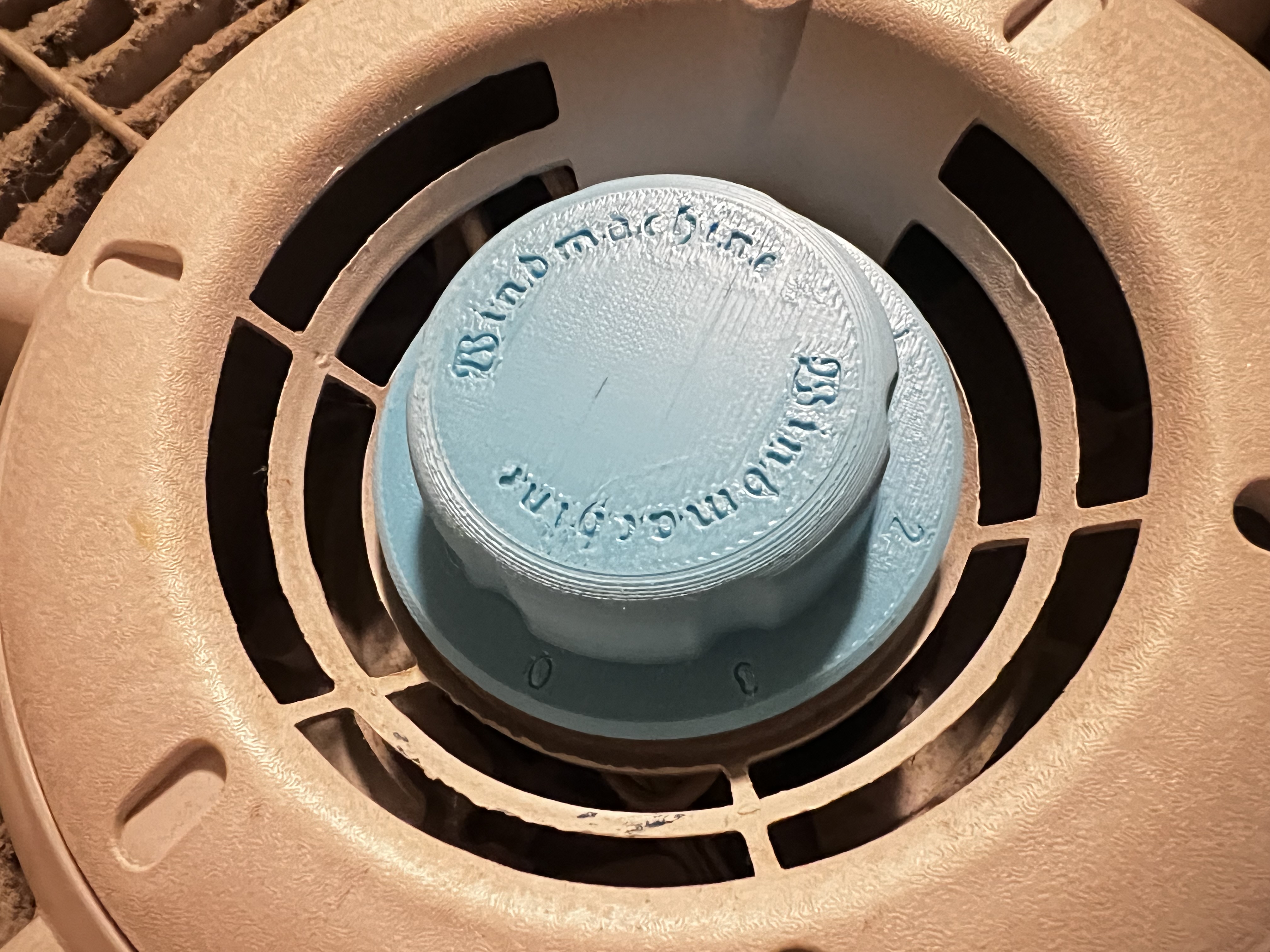Wind machine fan power knob