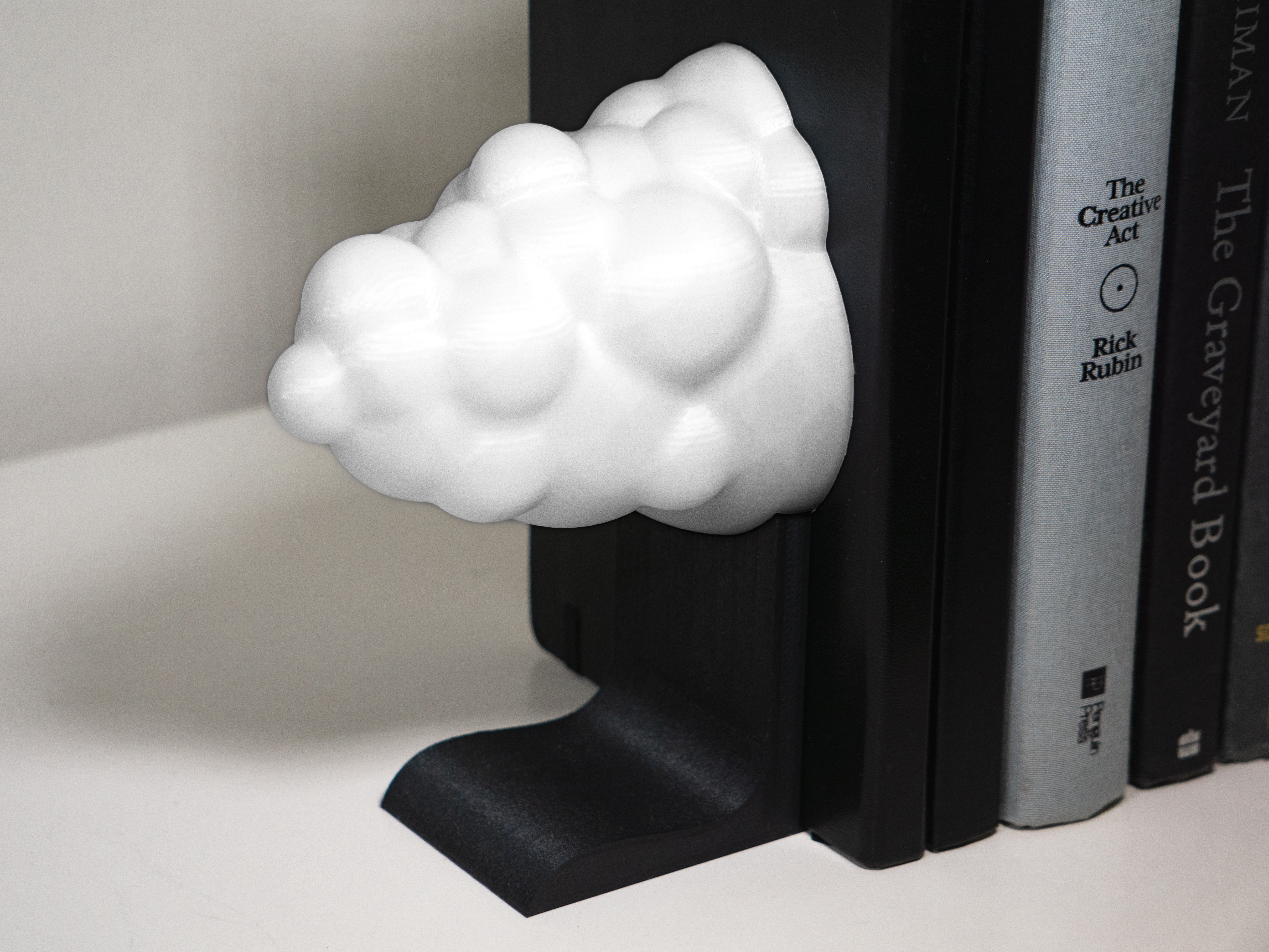 Miniatura 5 do modelo 3D Floating Cloud Bookend v2 Easy Print