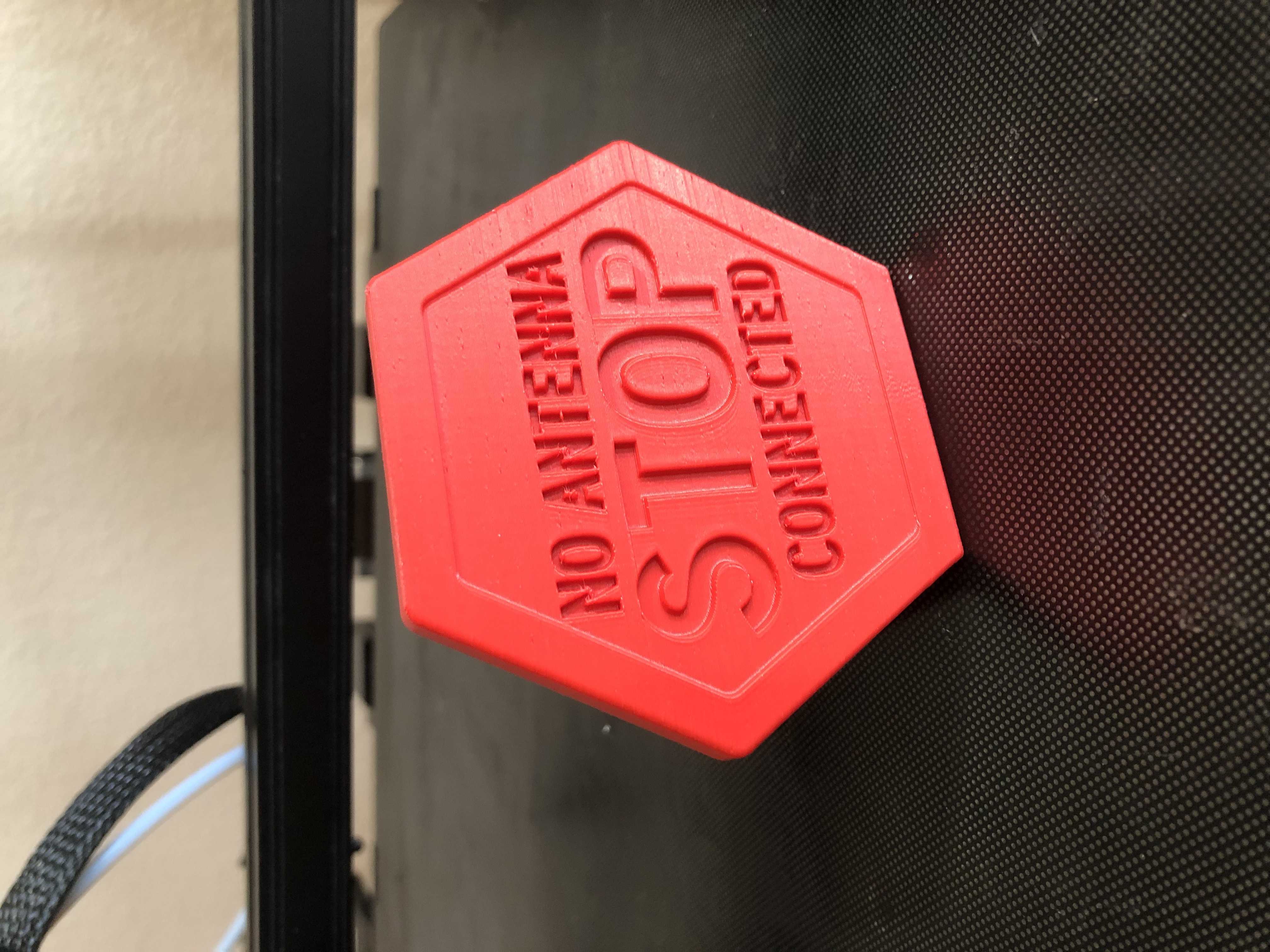 No Antenna Connected Sign (6 sided Sign Shown)
