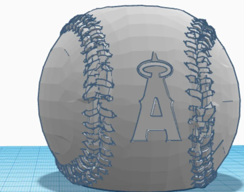 Angels Baseball Pencil Cup by Noah Adding, Download free STL model