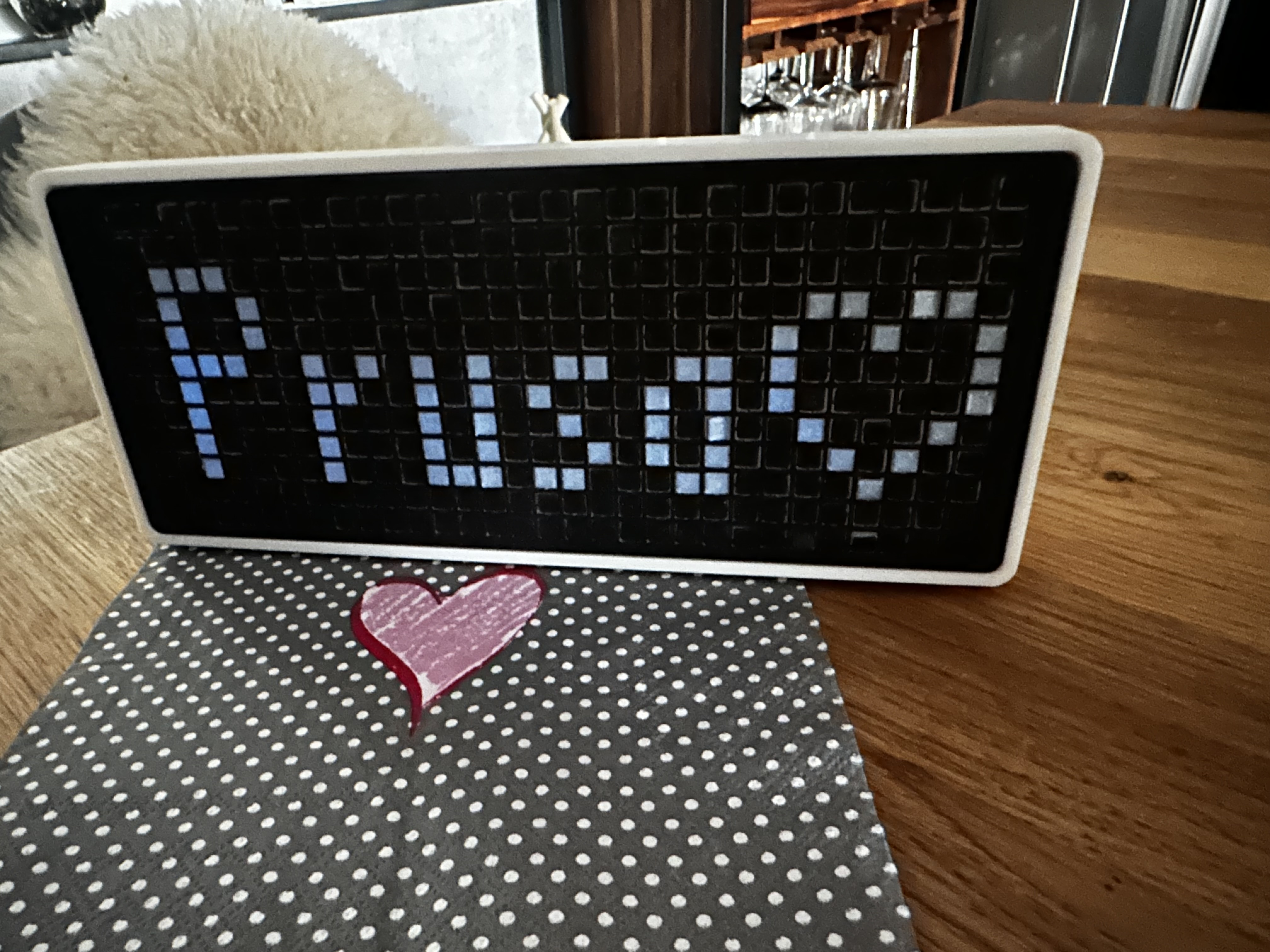 Print-in-Place Pixel Panel with Stand from Unique customizable pixel box on desk v.1 3D model thumbnail