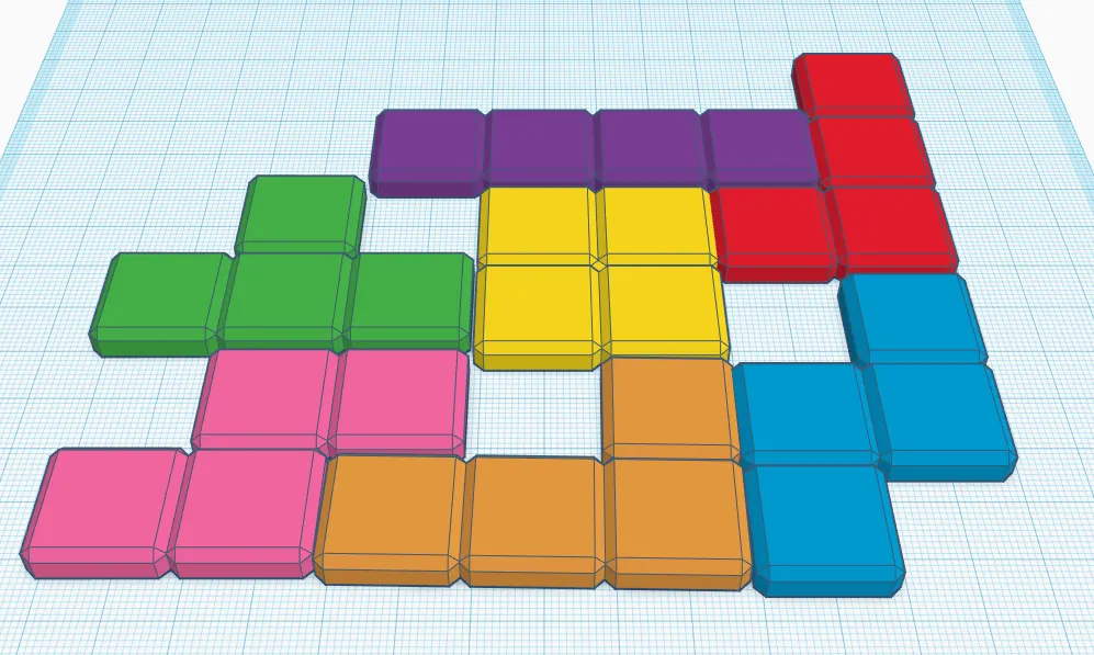 Tetris Pieces (Small) by Plunning | Download free STL model 