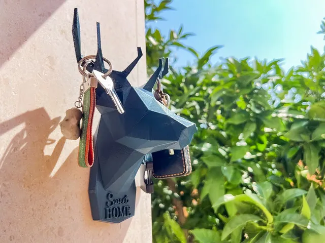 Low poly deer - wall key hanger
