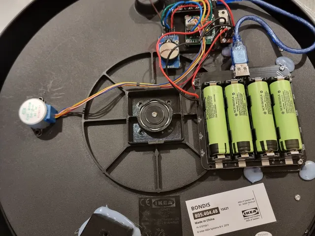 Battery powered Wandering hour clock