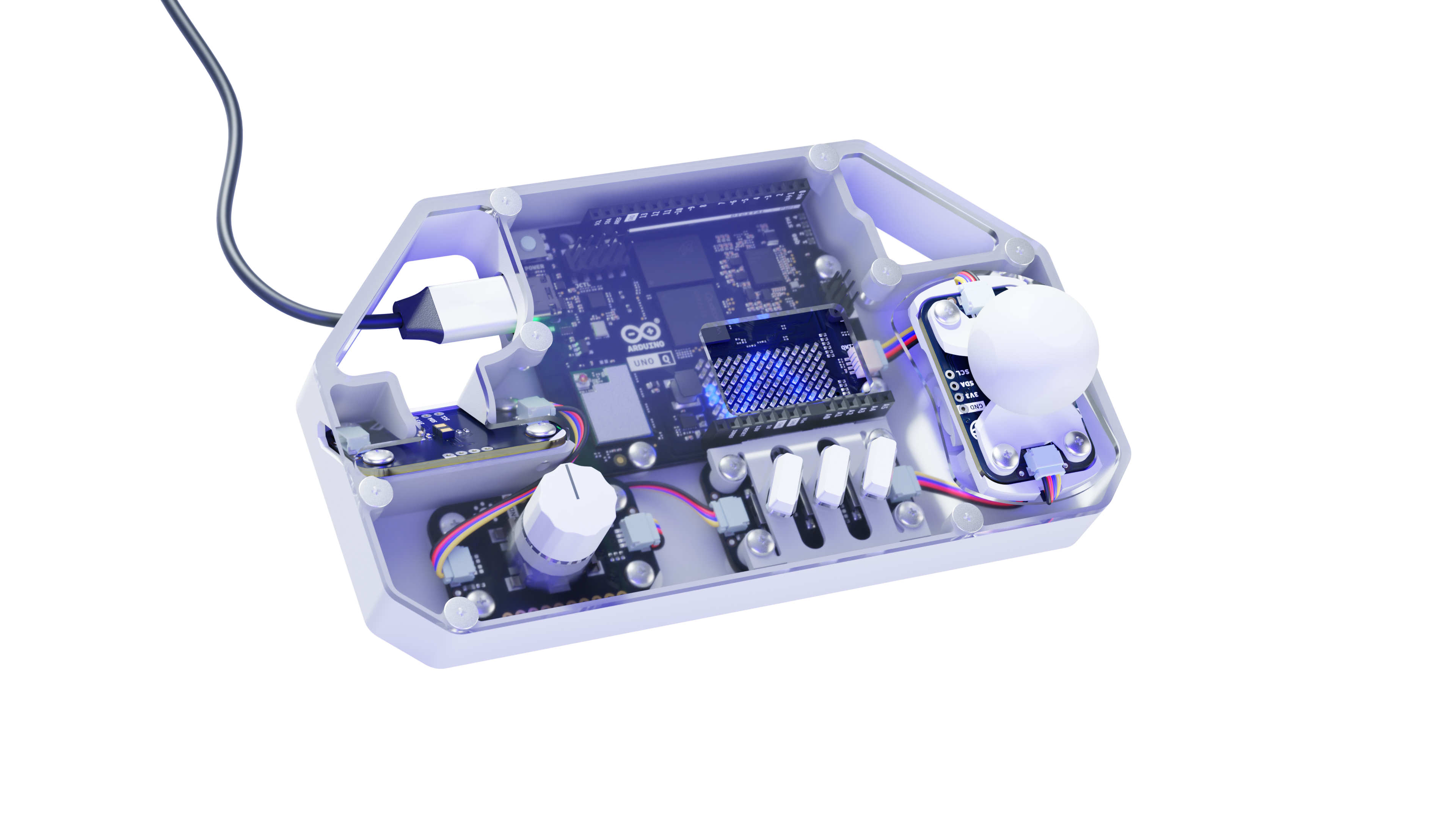 Arduino UNO Q DIY synth bundle - 3D Printed Case