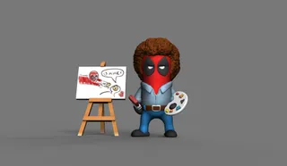STL file Bob Ross painting 🖼️・3D print model to download・Cults