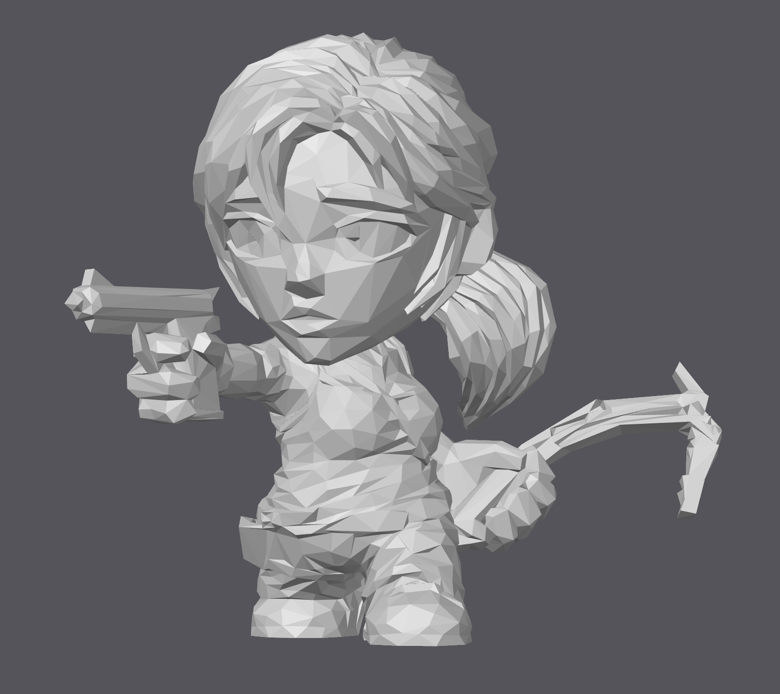 Lara Croft Tomb Raider Toon Figurine LowPoly