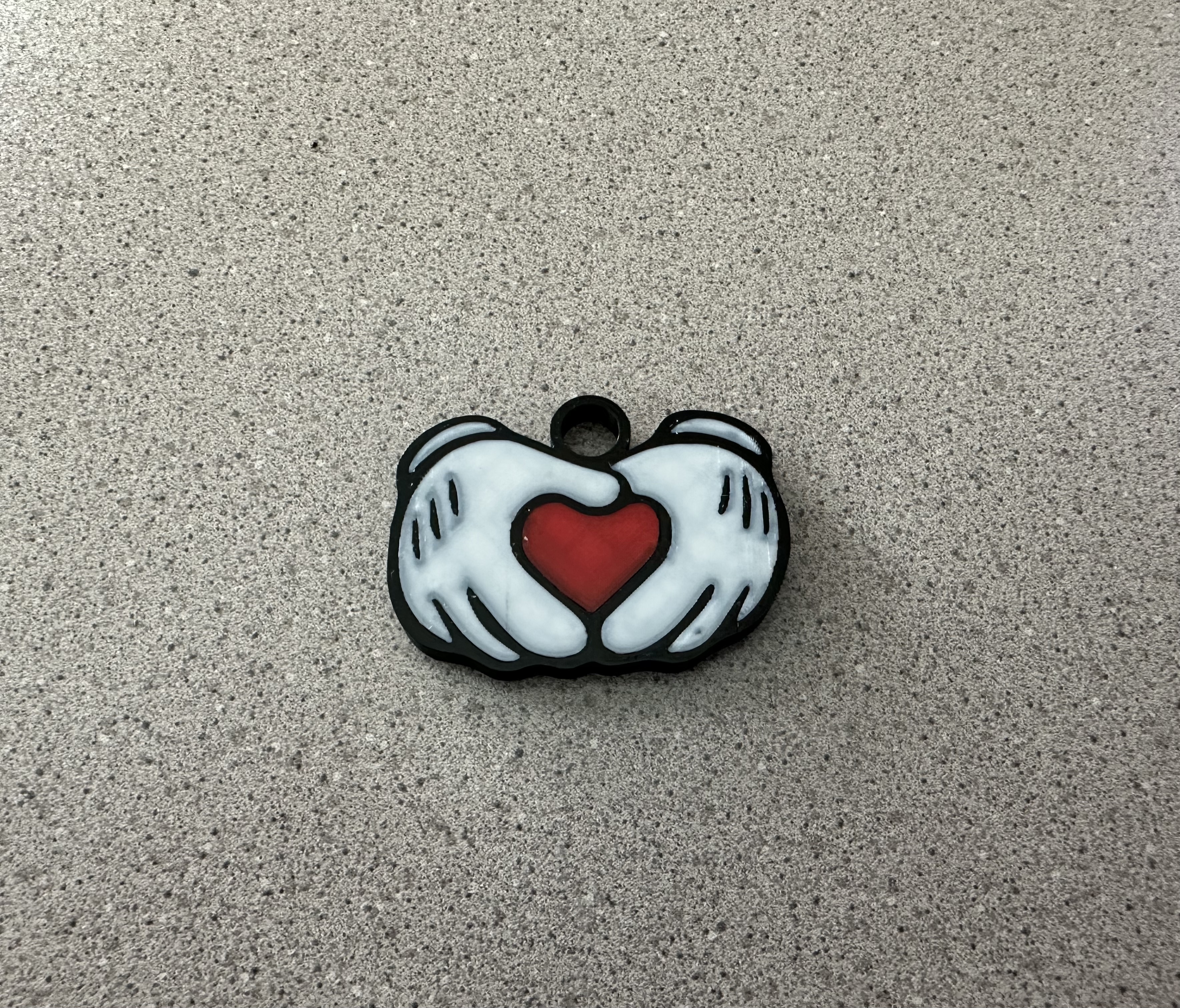 Mickey Hands Heart Key Chain Zipper Pull