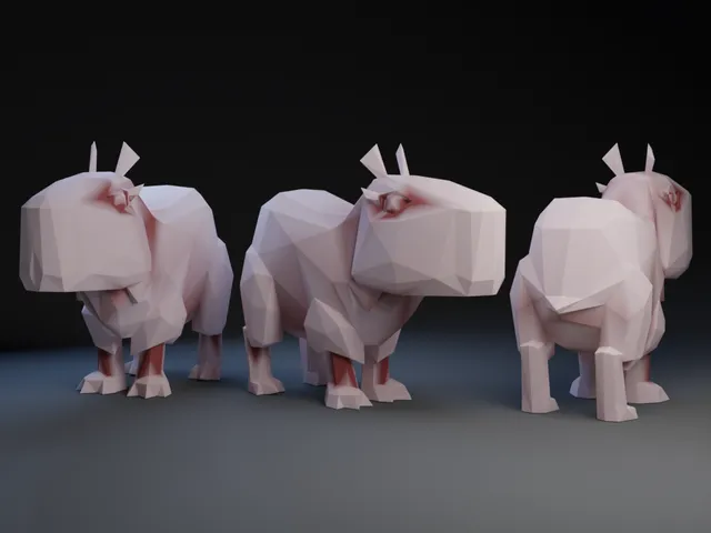 Low Poly Capybara