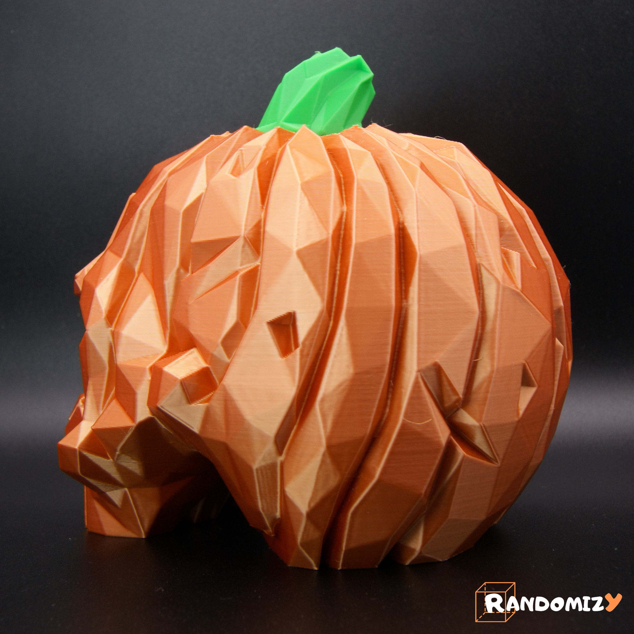 Miniatura 3 do modelo 3D Pumpkin Skull - Low Poly