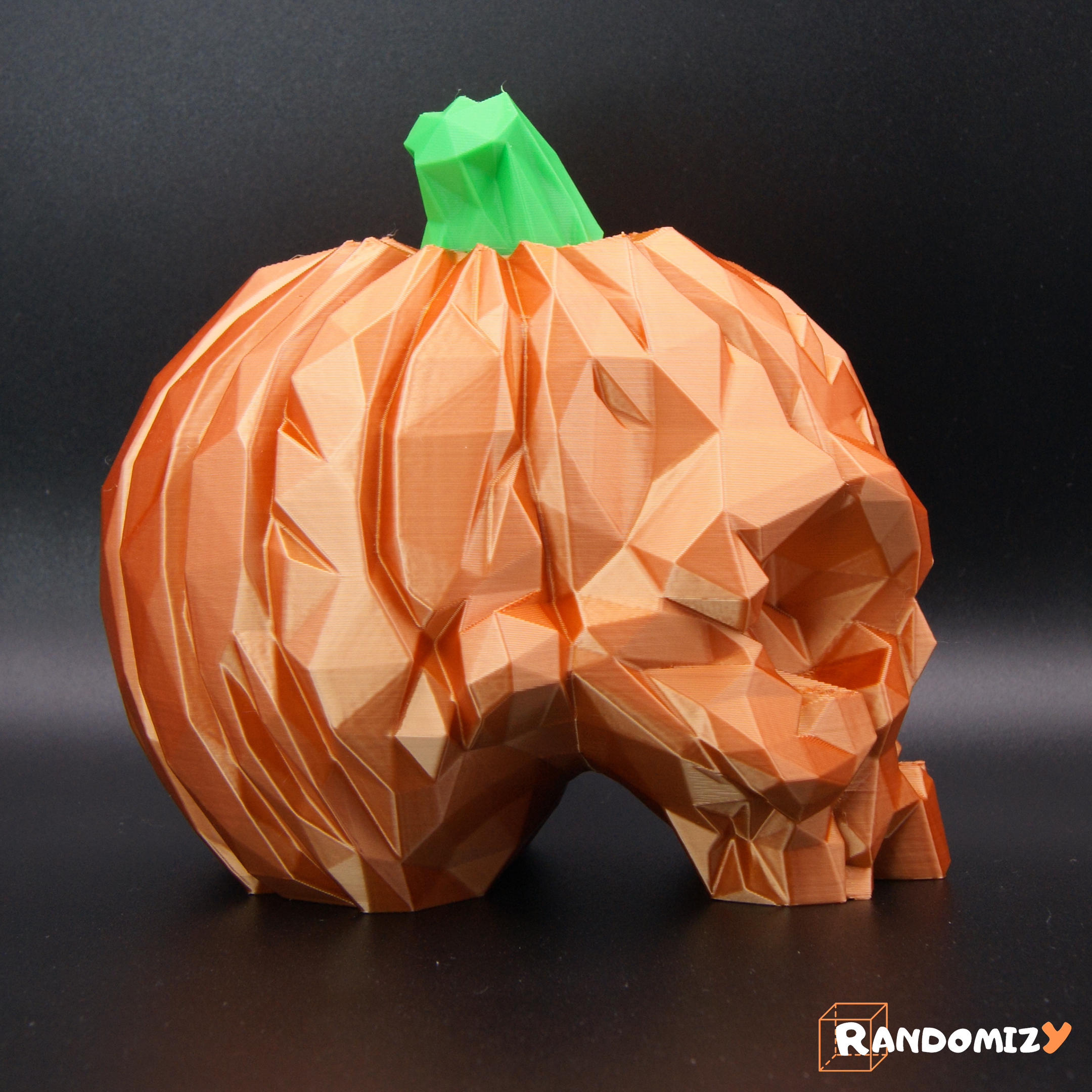 Miniatura 5 do modelo 3D Pumpkin Skull - Low Poly