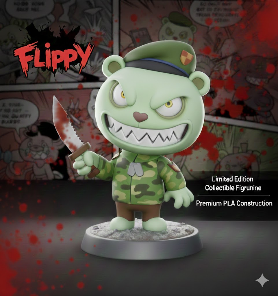 Flippy (Evil Version) - Happy Tree Friends Collectible Figurine
