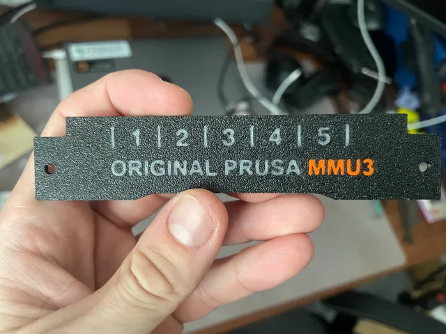 MMU3 Label Plate STEP