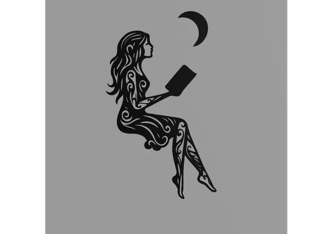 Wall Art – Woman Reading Under Moon