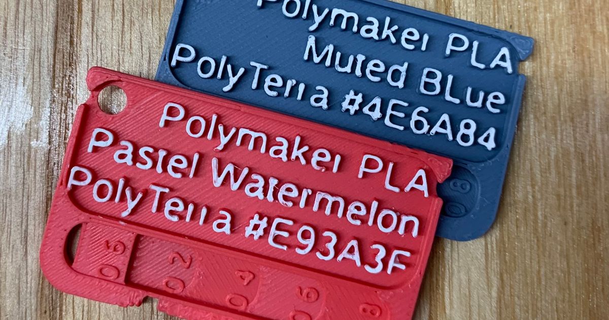 Filament swatch with 3 lines of text by Gabriel Ferreira | Download ...