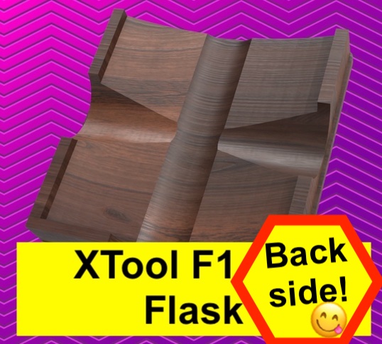 XTool F1 8oz Flask (Back side!)