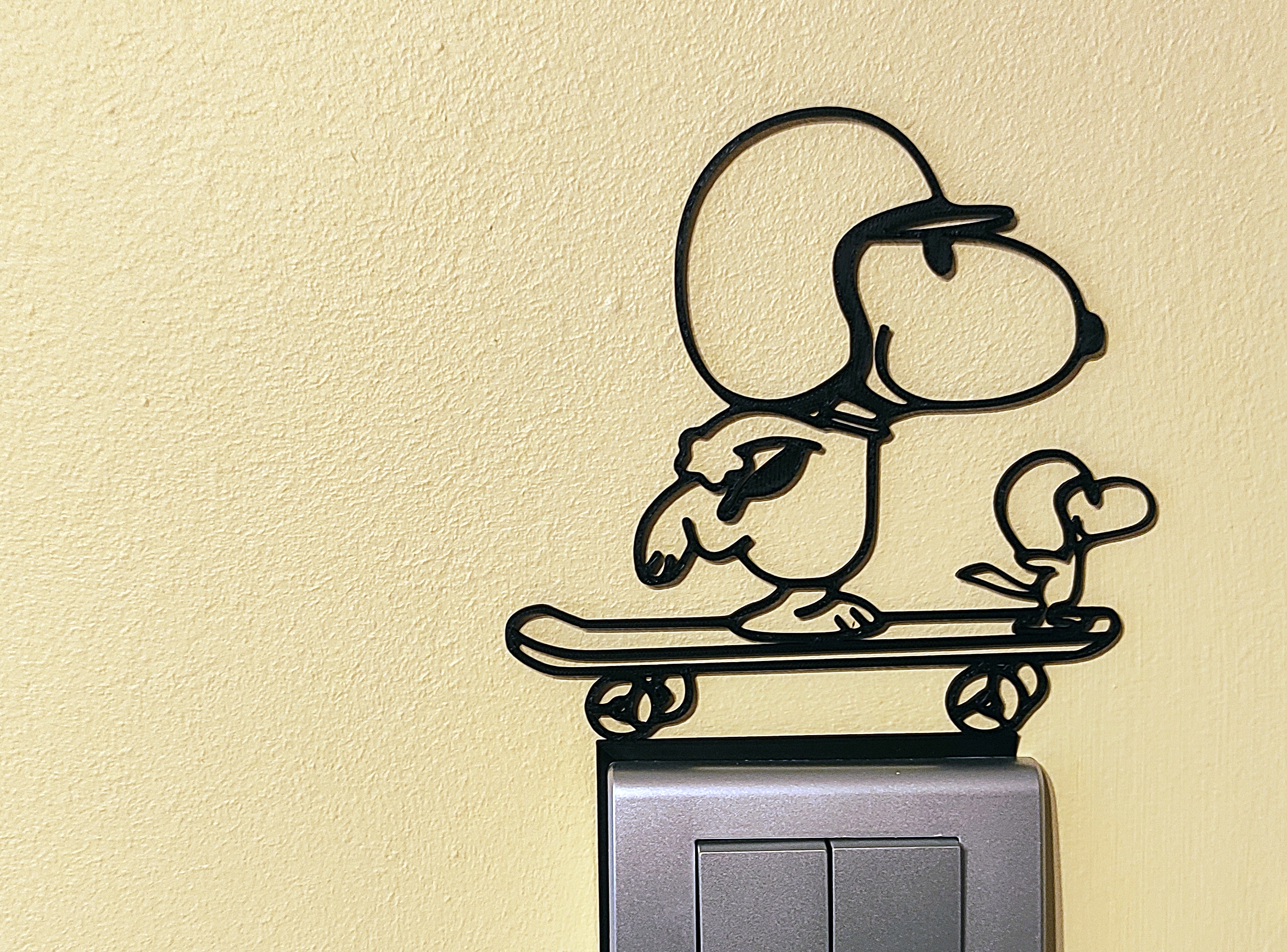Snoopy Light Switch / Outlet Decoration – 3D Printable Model 30