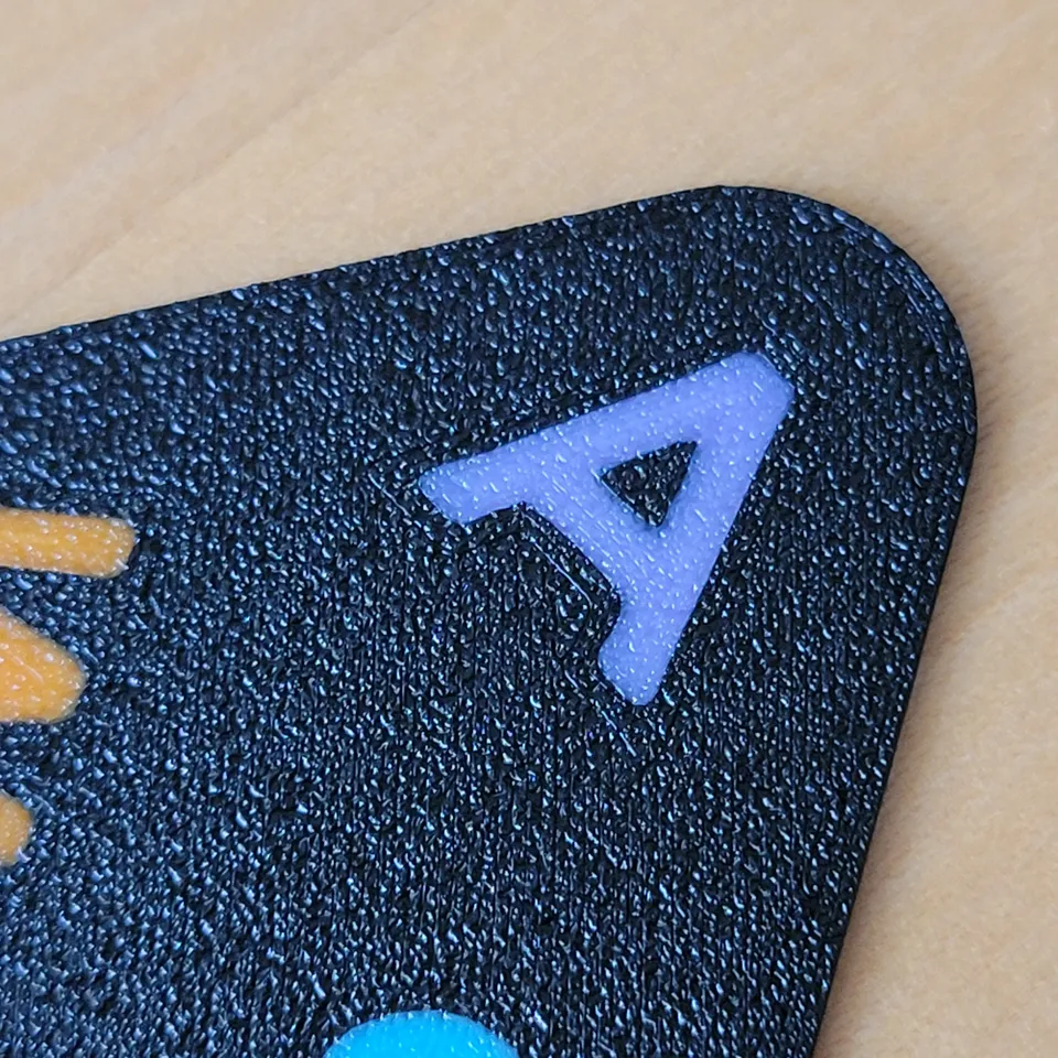 Bambu Labs AMS 4 color test chip by Treesmacker | Download free STL ...