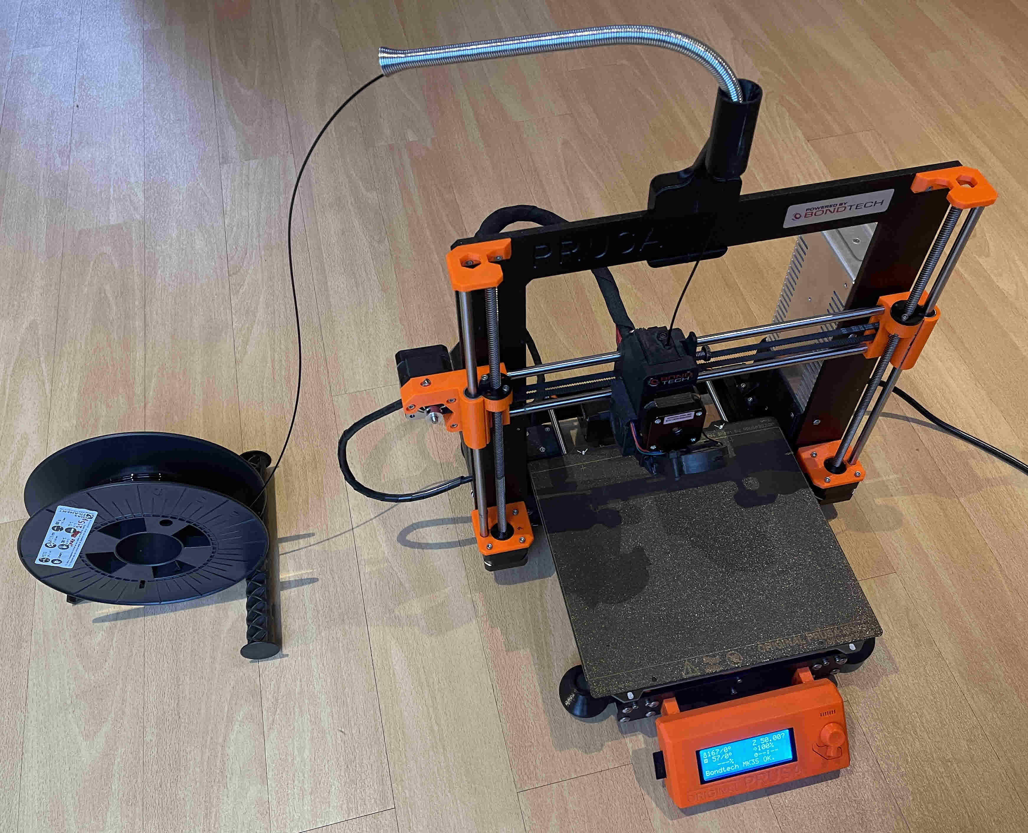 Spring filament guide