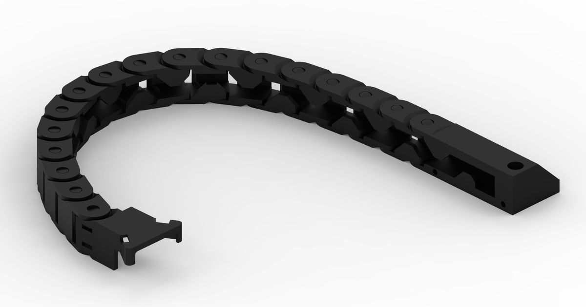 Creality CR10Max Heat Bed Cable Chain by Dion Christensen Download