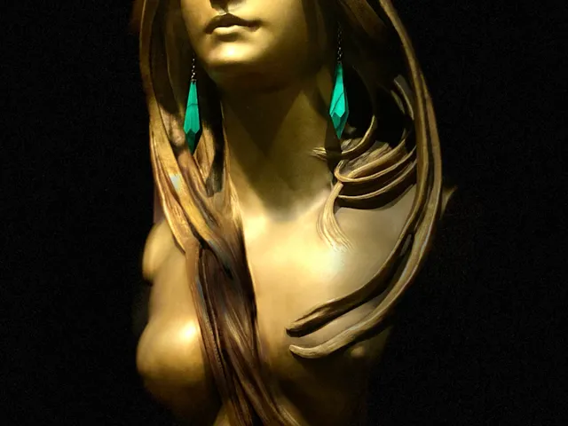 Low Poly Art Nouveau Woman Statue