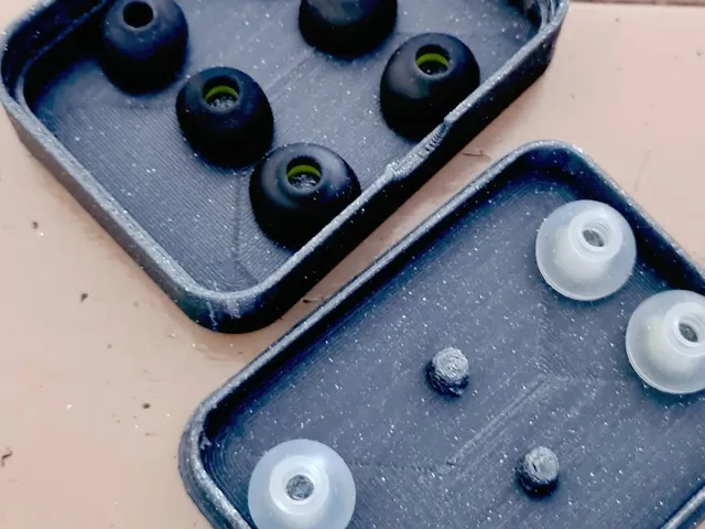 Optimised Ear Tip Case  transport and storage (holds 6 pairs)
