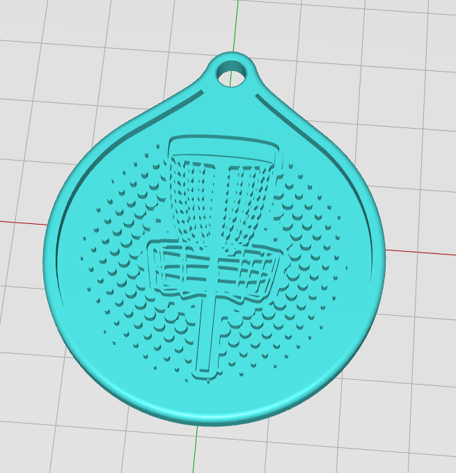 Keychain / tag for discgolf lovers