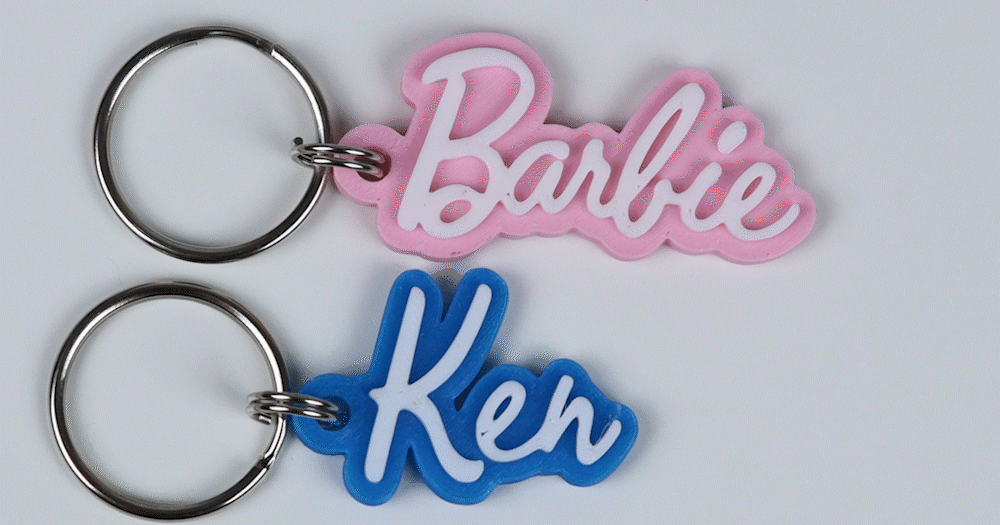 Customizable Barbie Keychain by CUBE3DWORLD