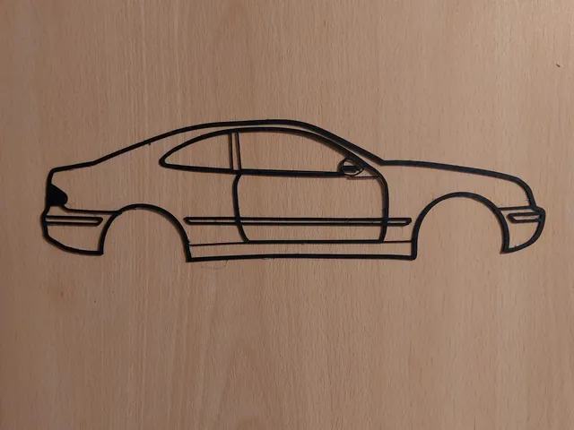 Mercedes Benz CLK W208 Wall Art Silhouette