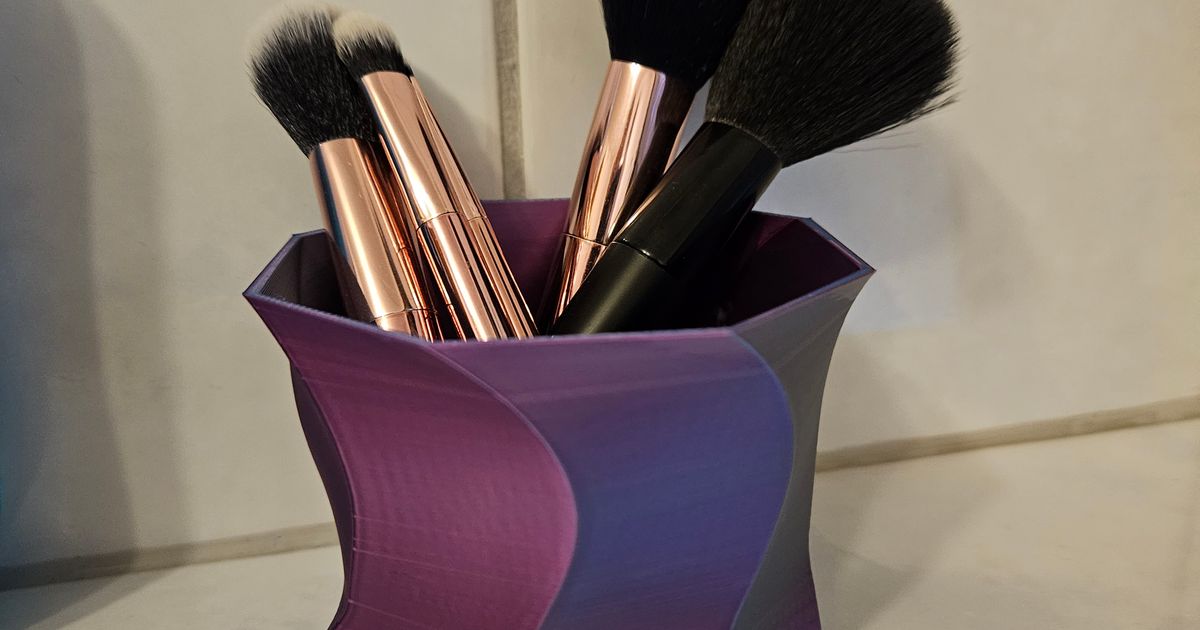 Bidponds Stifthalter Edelstahl - Minimalistische Metallvasen 2er Set