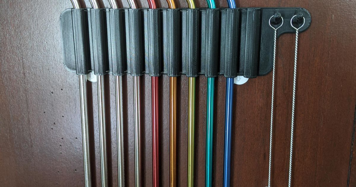Reuseable Straw Organization Rack by Conr8r Download free STL model
