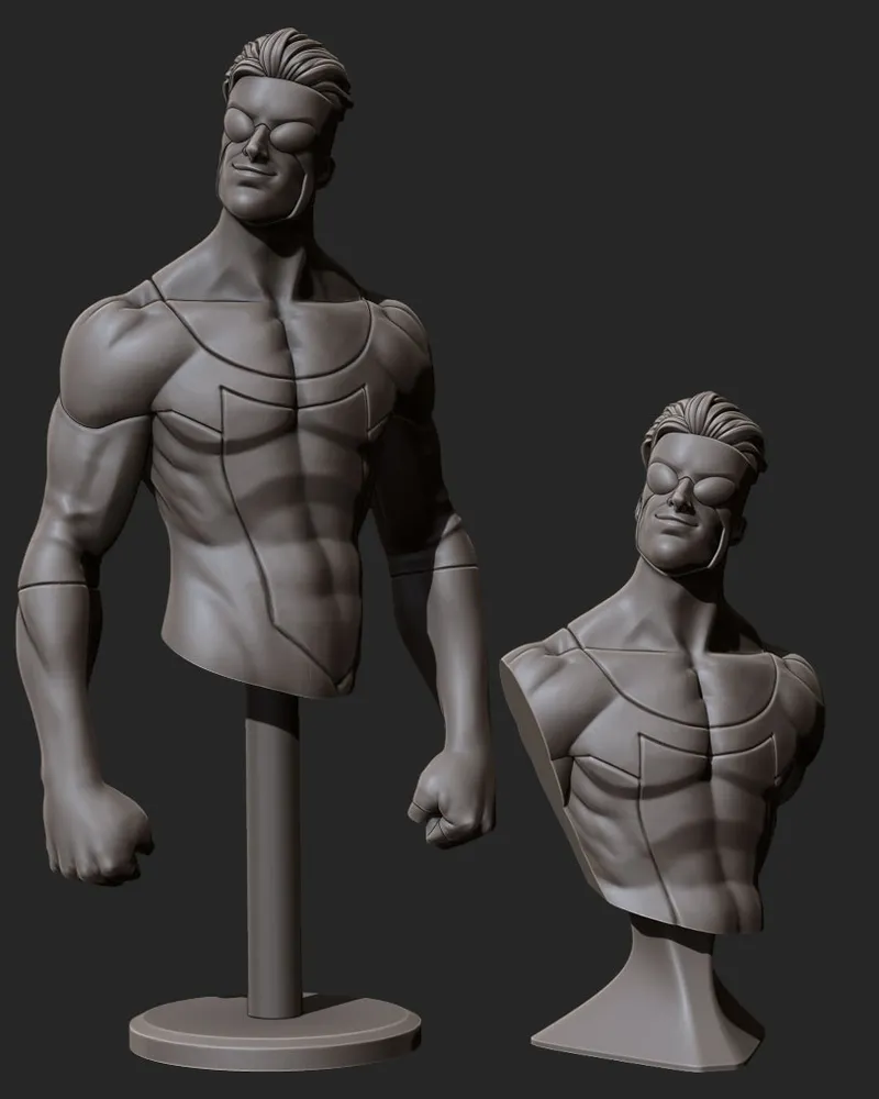 STL file Omni Man (Invincible) + Bust 👨・Model to download and 3D  print・Cults