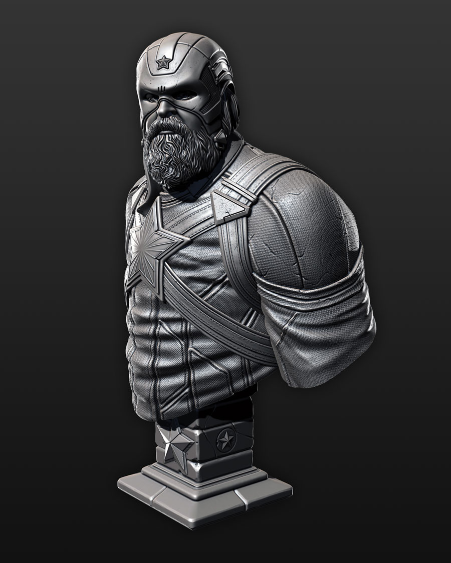 Red Guardian Bust by Eastman | Printables Store